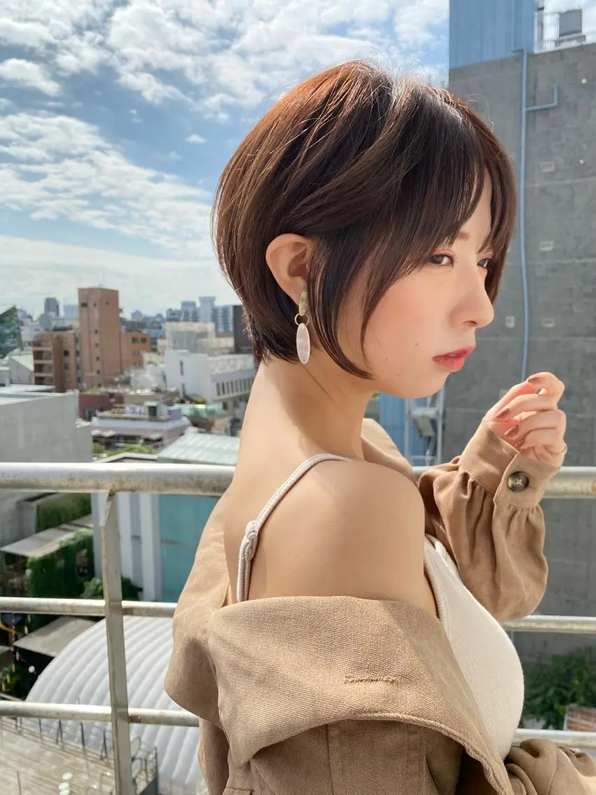 ショート カラー 縮毛矯正×艶髪カラー 髪質改善/三ツ木のヘアスタイル