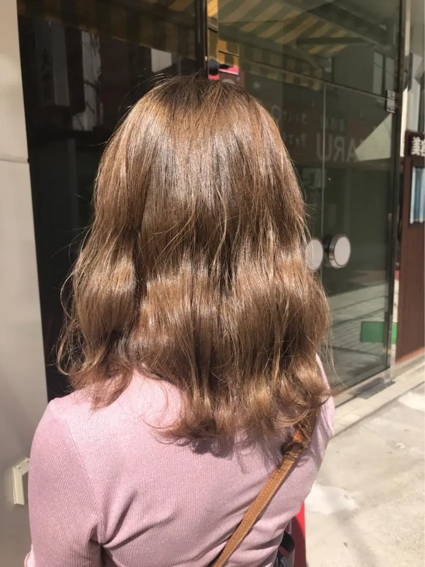 ミディアム カラー ベージュカラー ハイトーンカラー 🫟Blanco🫟 Color&Careのヘアスタイル