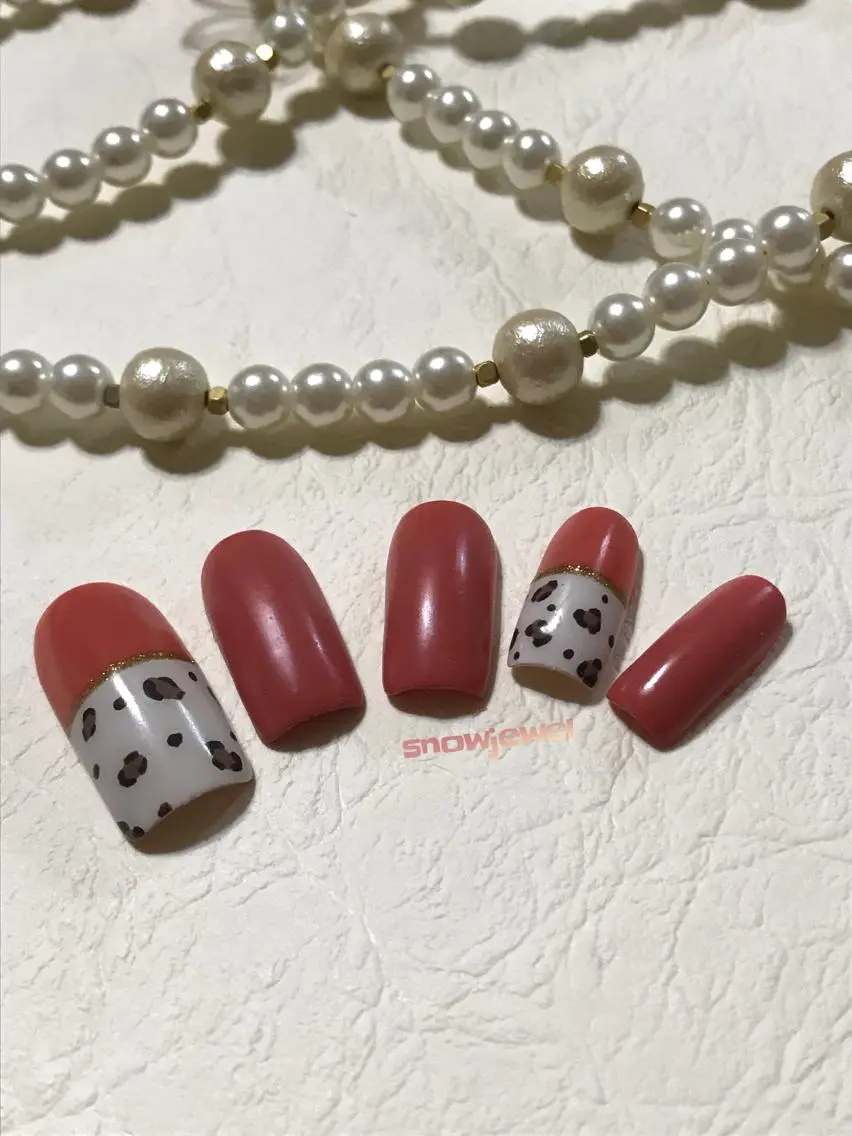 ネイル アニマル柄 フットネイル フレンチネイル マットネイル ピンク nail snowjewelのネイルデザイン