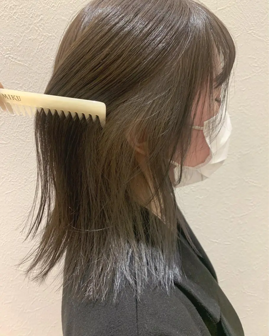 ミディアム カラー インナーカラー カット ヘアカラー トリートメント hubhair レイヤー/透明感のヘアスタイル