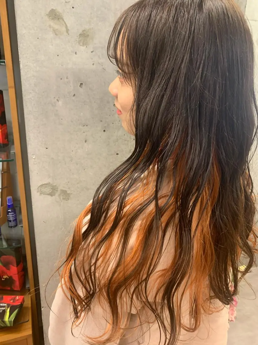 ロング カラー ヘアアレンジ サナ🌱 切りっぱなしボブのヘアスタイル