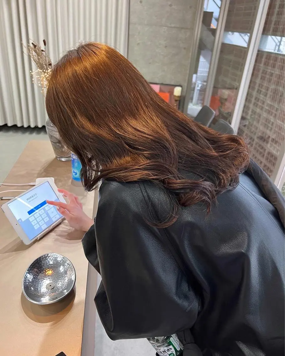 セミロング カラー カット ヘアカラー トリートメント ボブパーマコテ巻き風 パーマNo1深江秀平のヘアスタイル