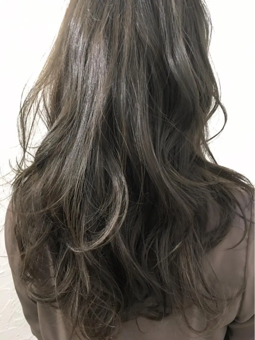 ロング カラー パーマ カット ヘアカラー 畠山 雄大のヘアスタイル