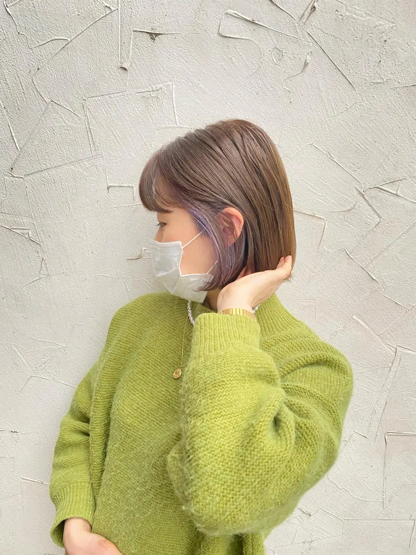 ミディアム カラー ヘアアレンジ イヤリングカラー ✨前田 優・2拠点✨ ✨恵比寿・札幌店✨のヘアスタイル