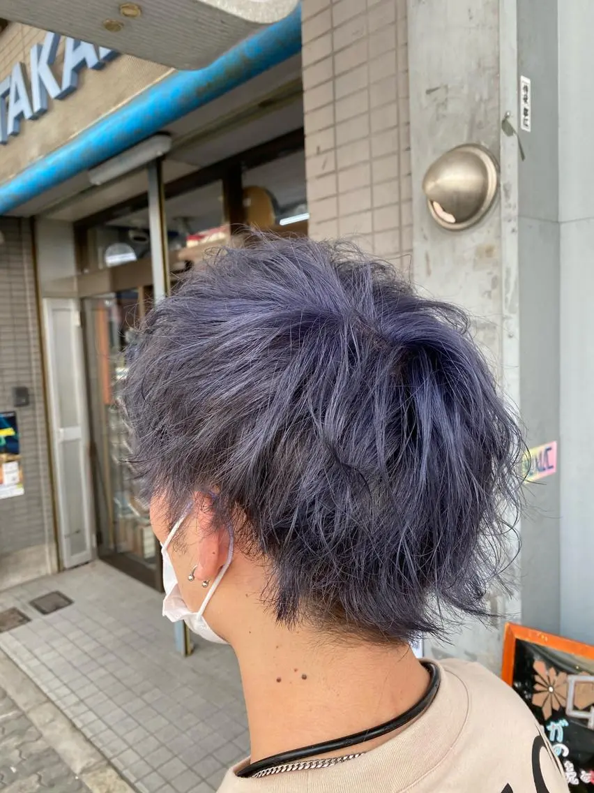 メンズ メンズブリーチ ヘアカラー ゆぴ☾‪/推しカラー /ハイトーンのヘアスタイル