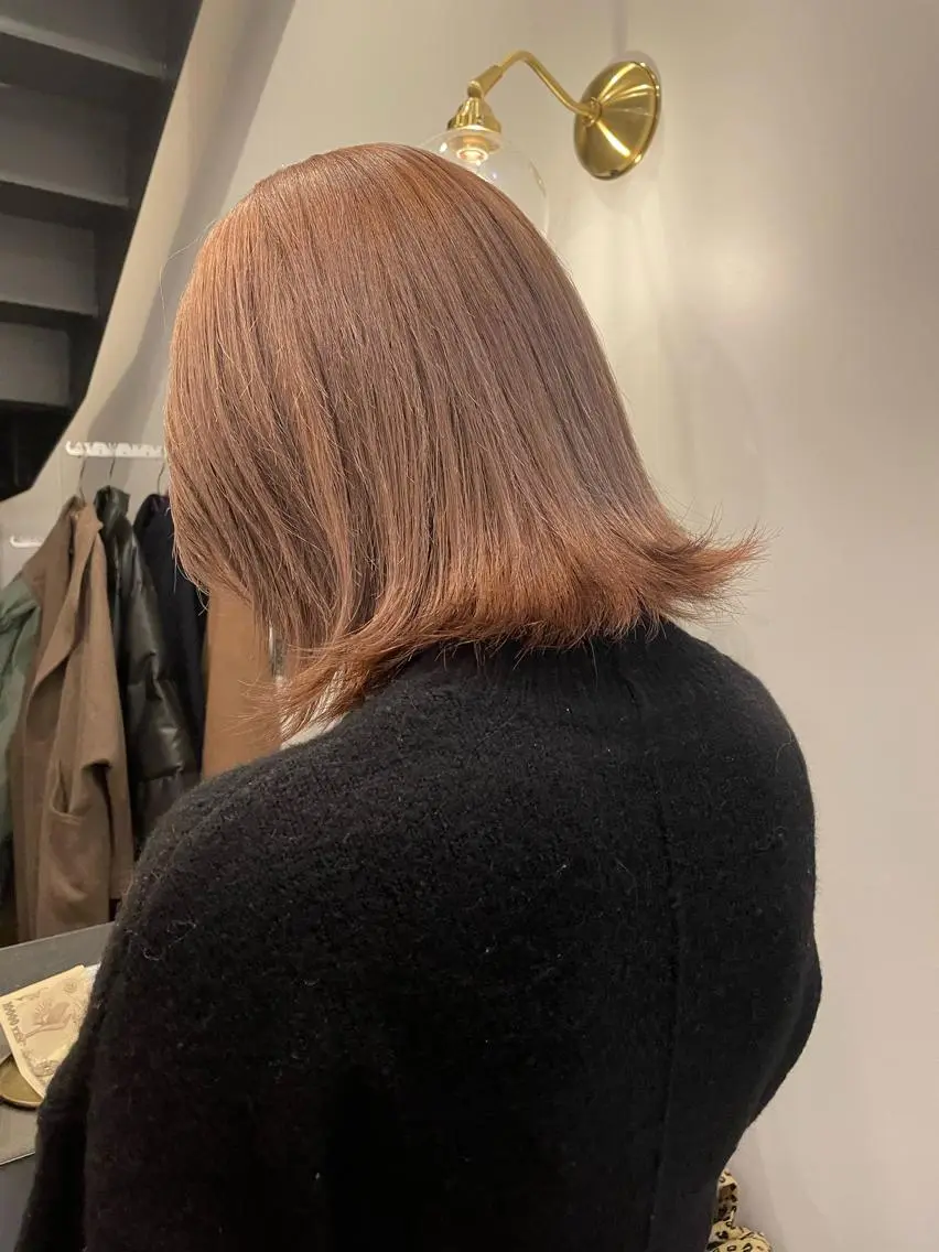 ミディアム カラー やまさきえりこ ニュアンスパーマのヘアスタイル