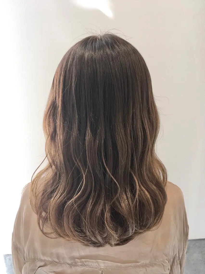 セミロング カラー ベージュカラー ヘアカラー トリートメント ヘアセット yoshi ☆のヘアスタイル