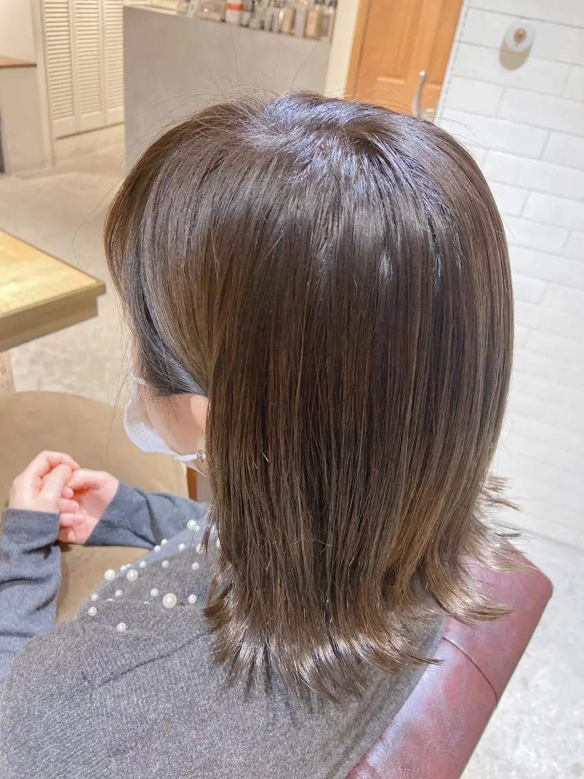 セミロング カラー ヘアアレンジ インナーカラー ヘアカラー トリートメント レイヤー×ヘッドスパ ＊保田遥＊のヘアスタイル