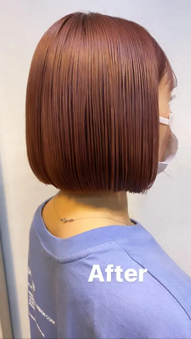 ショート カラー ピンクカラー マンツーマン 美容師💚コウブチのヘアスタイル