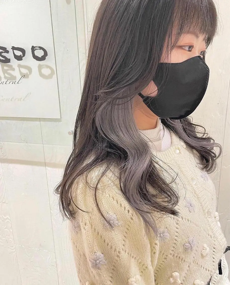 セミロング カラー アッシュ インナーカラー シルバー 外国人風カラー レイヤーカット ヘアカラー トリートメント 河合秀明/ショート /ボブ/レイヤーのヘアスタイル