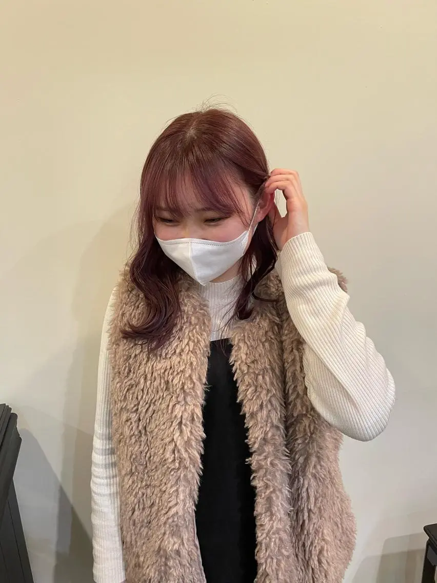 ロング ピンクラベンダー 亀川蓮 Agu hairのヘアスタイル