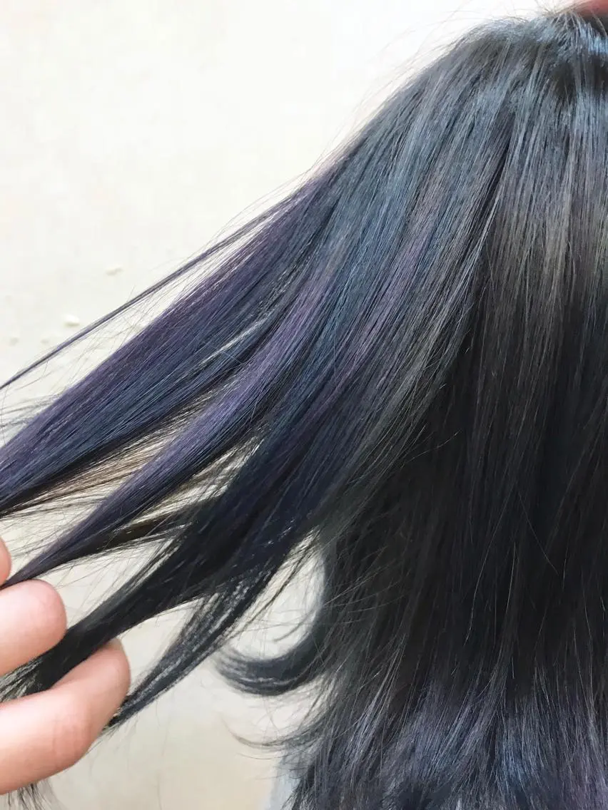 ミディアム カラー ブルーカラー パープルカラー 色落ちまでキレイに! !女性サロンのヘアスタイル
