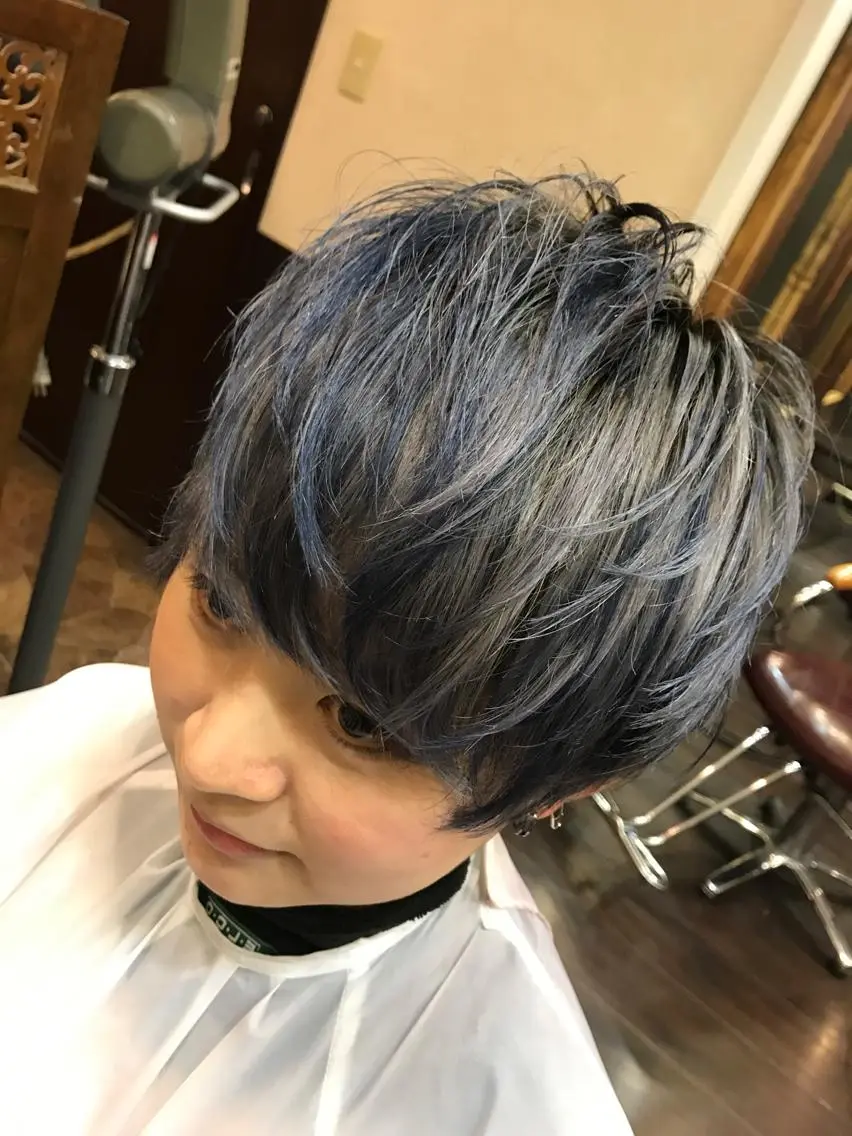 ショート カラー メンズ ヘアカラー 店長担当🌟 矢吹ガブリエル🌟のヘアスタイル