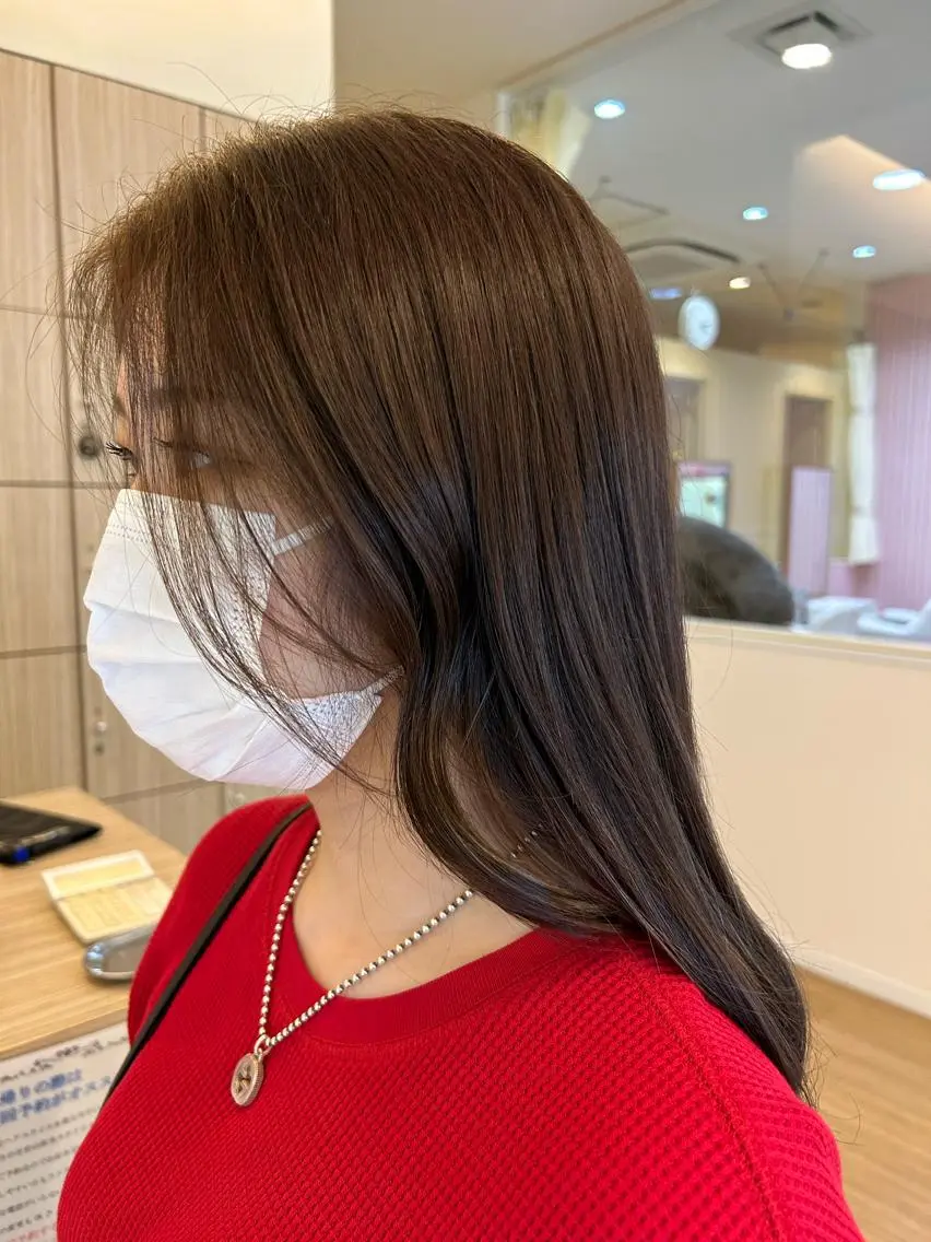 ミディアム カラー ブラウンカラー 透明感カラー ナチュラルブラウン 板倉 花連 💌リピーター様へ↓のヘアスタイル