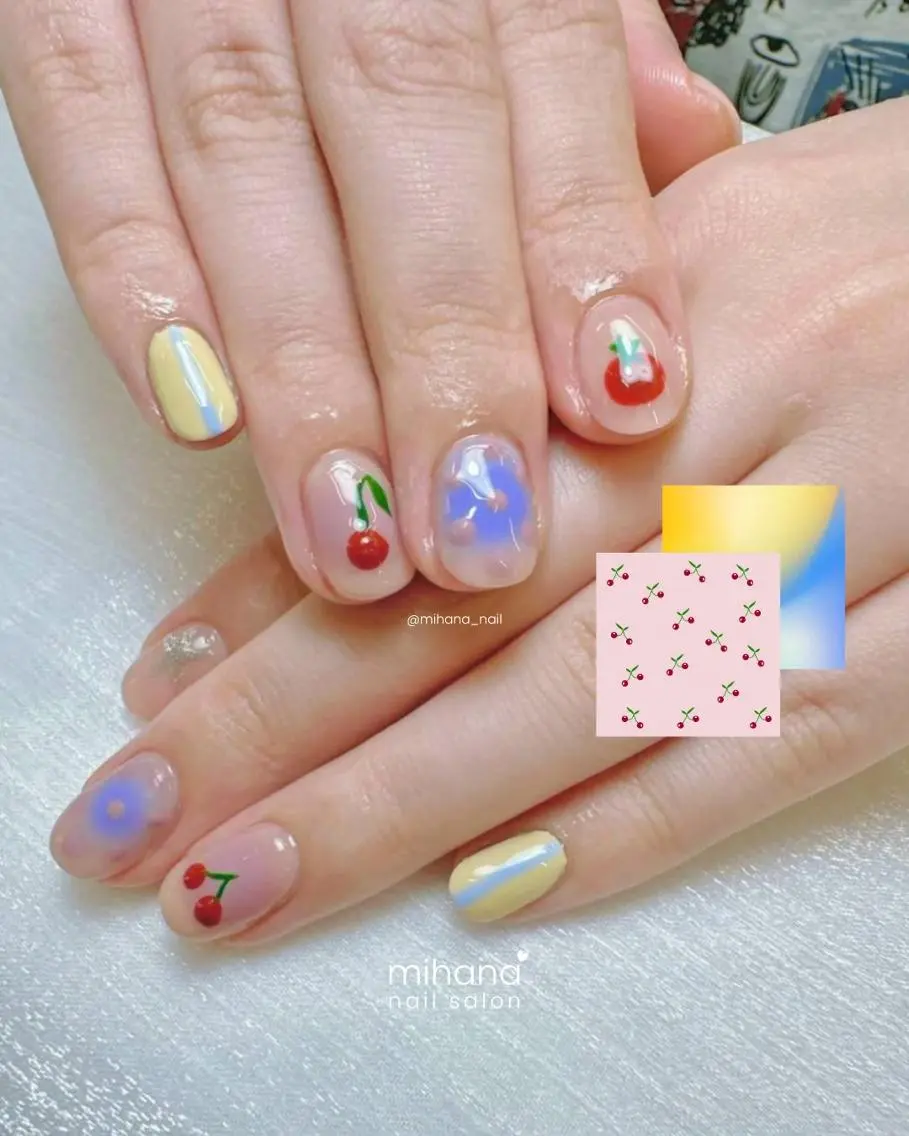 ネイル アートネイル 持ち込み ニュアンスネイル ハンドネイル Arté.*✦ 西川口Nailのネイルデザイン