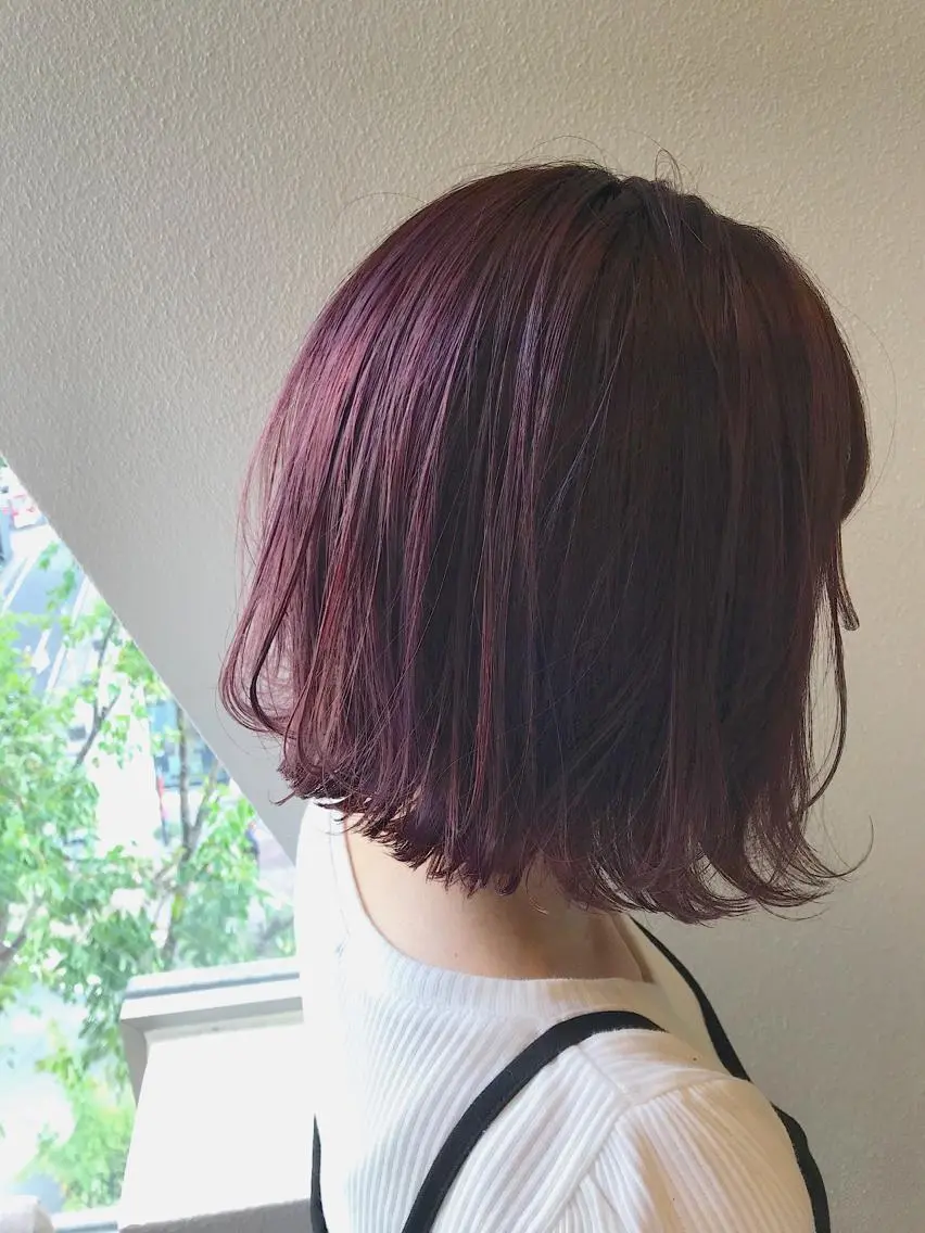 ショート カラー ピンクカラー ヘアカラー トリートメント lani ブリーチ /ダブルカラーのヘアスタイル