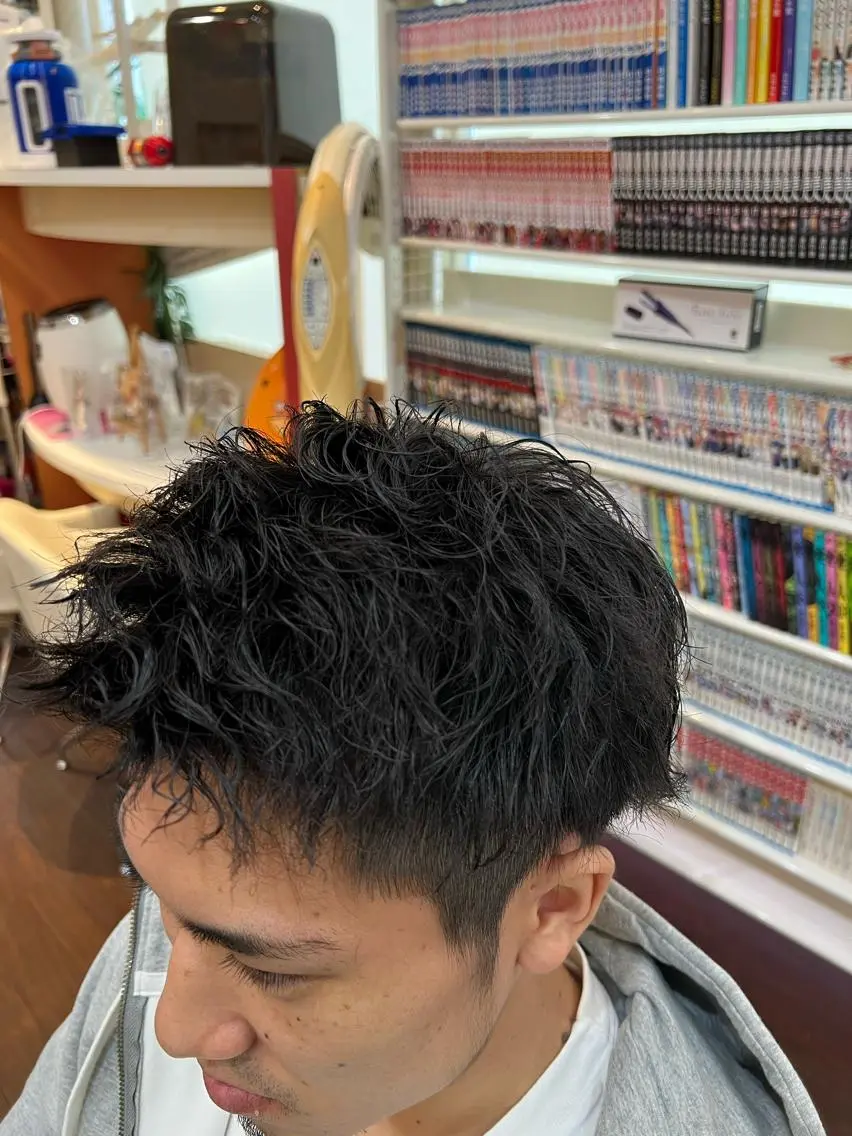 パーマ メンズ カット パーマ まさき✂︎ /ブリーチカラーのヘアスタイル