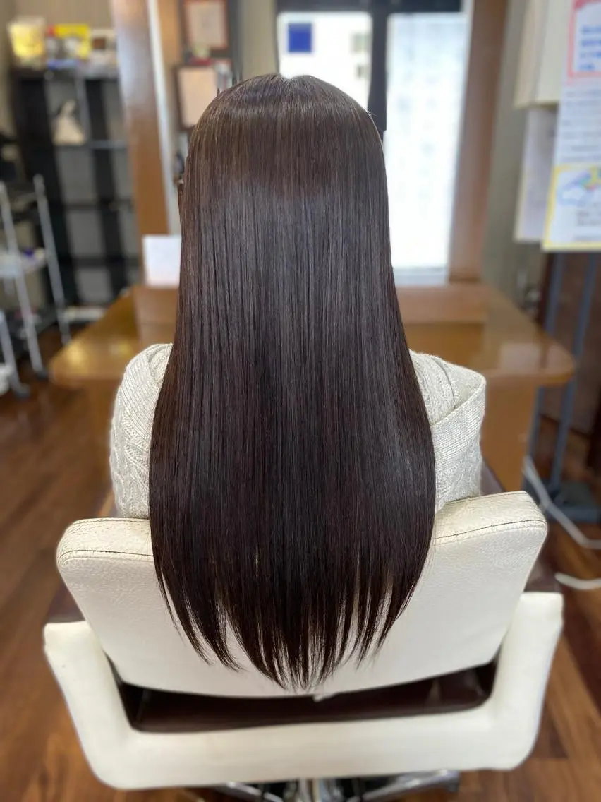 ロング 縮毛矯正 桝本 由佳のヘアスタイル