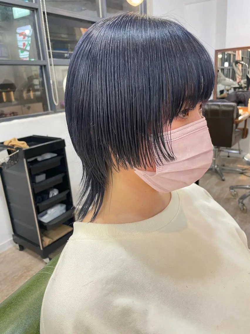ミディアム カット ヘアカラー トリートメント ウルフカット/ボブ りなのヘアスタイル