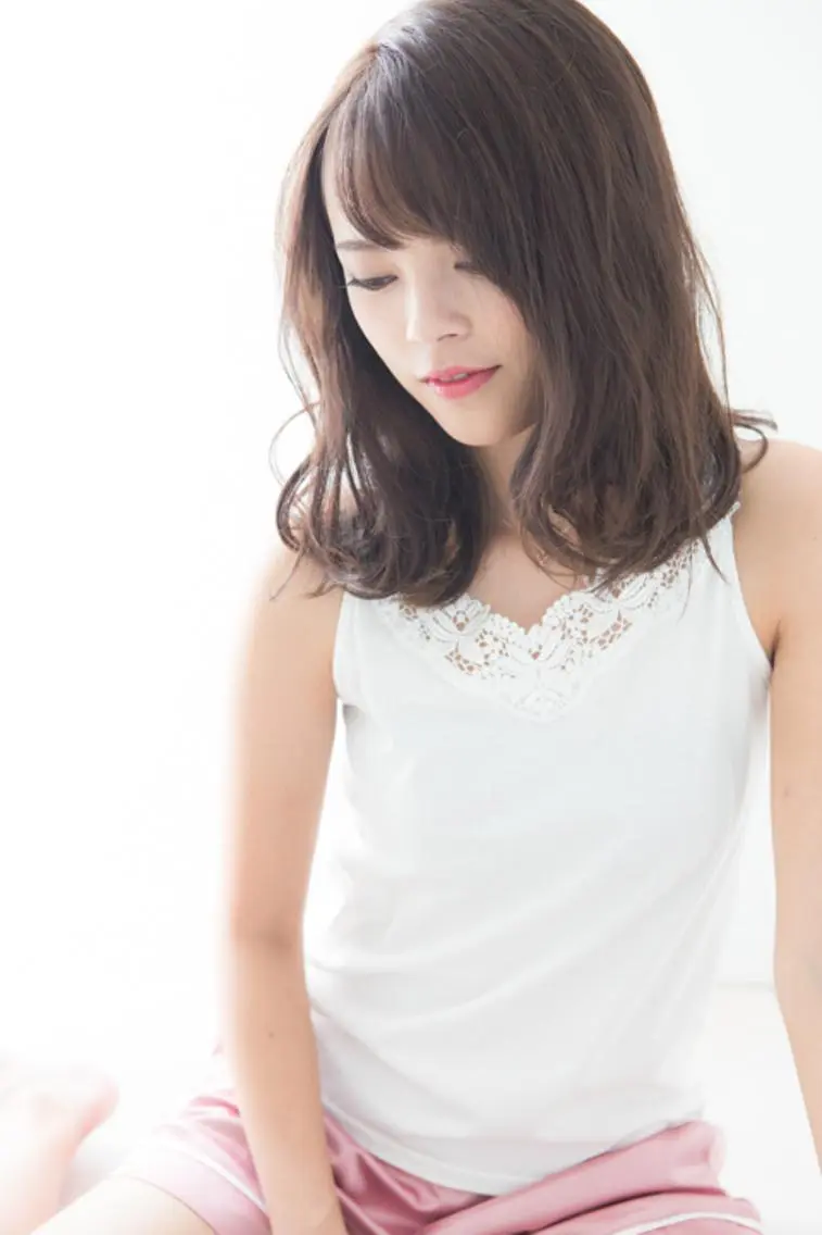 ミディアム パーマ 斎藤  慈晃のヘアスタイル