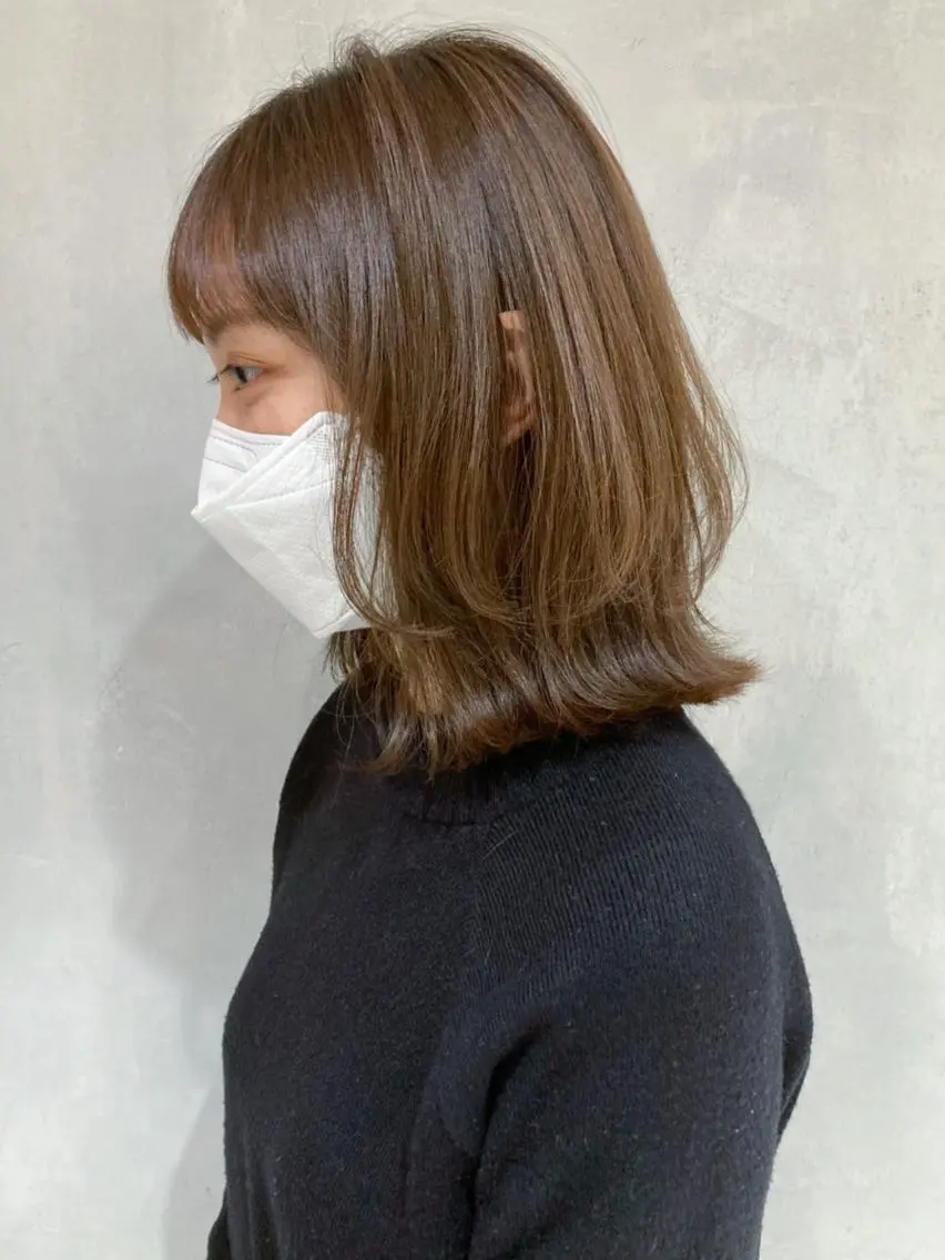 ミディアム カラー パーマ ヘアアレンジ レイヤーカット ITbyALBUM 藤沢店のヘアスタイル