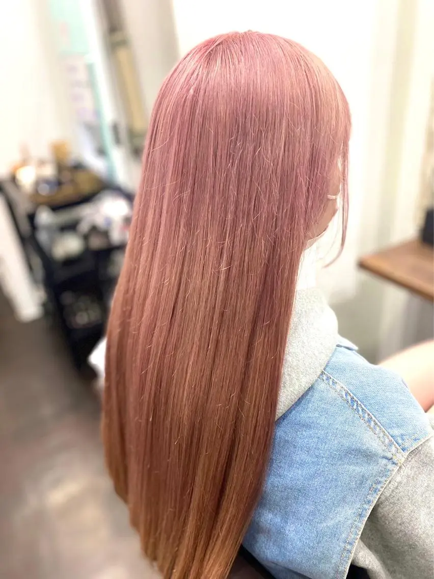 ロング カラー ベージュカラー ピンクカラー ピンクベージュ 🌷名駅/髪質改善 ヘアセット/モネ🌷のヘアスタイル