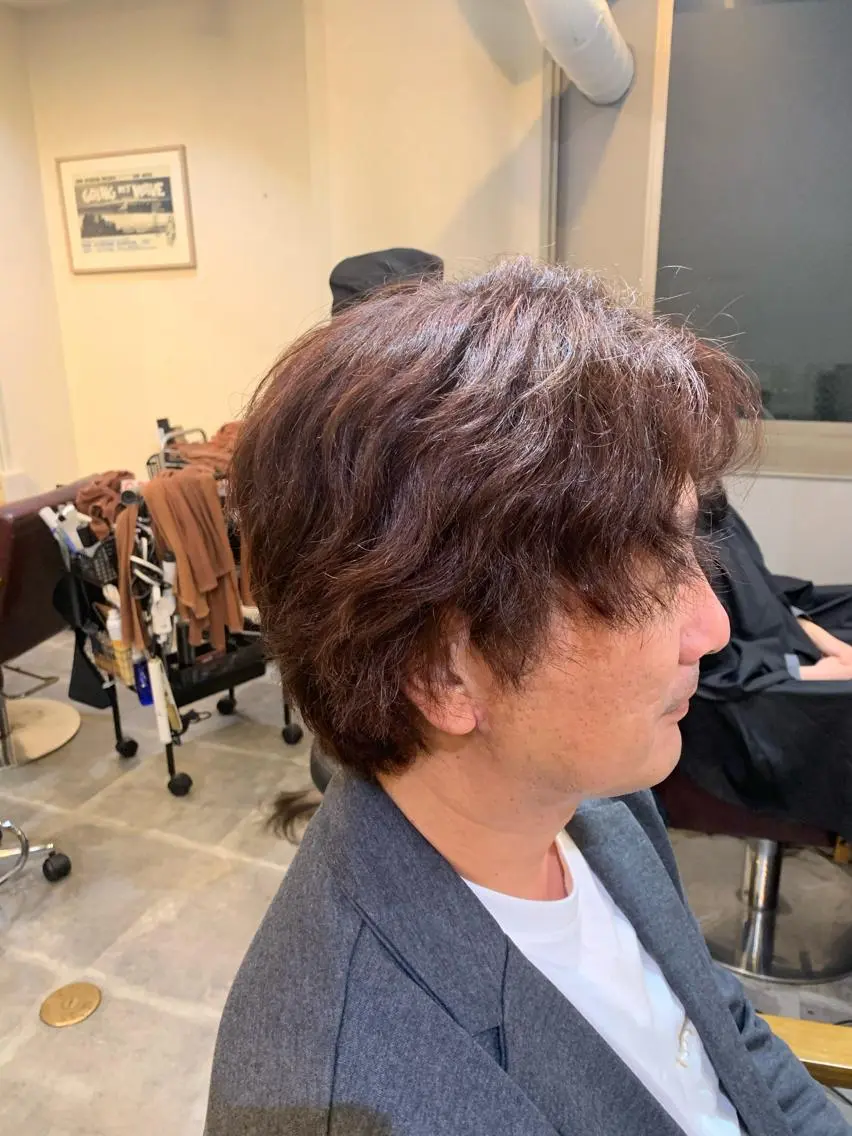 ショート カラー メンズ ヘアカラー トリートメント メンズパーマ 髪質改善☆有馬のヘアスタイル