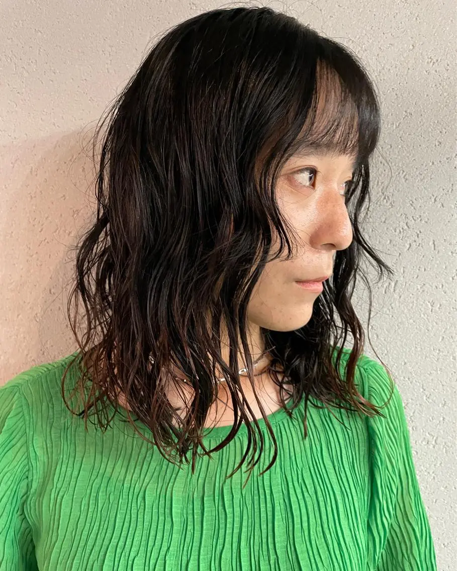 セミロング パーマ 吉田一輝 外国人パーマのヘアスタイル
