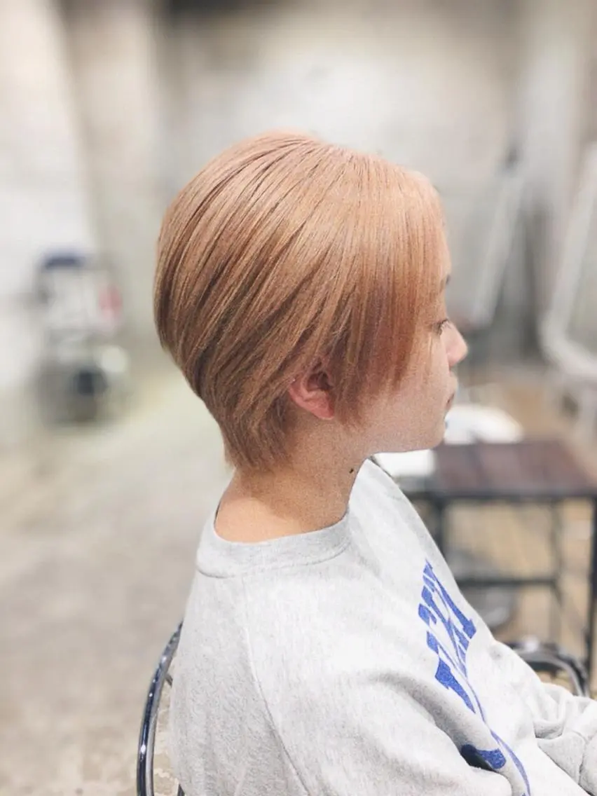 カラー ブロンド ハイトーンカラー ピンクカラー ホワイトブロンド hair deep /田口貴也のヘアスタイル