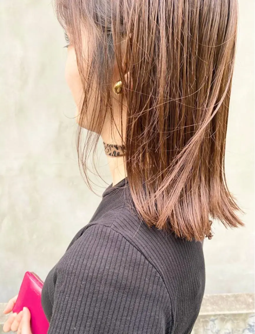 ミディアム カラー パーマ ヘアアレンジ ベージュカラー インナーカラー/ KANAのヘアスタイル