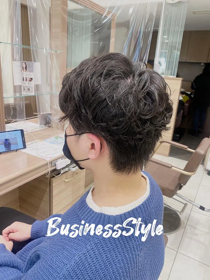 パーマ メンズ 技術モデル募集中 🩶村嶋 彩のヘアスタイル