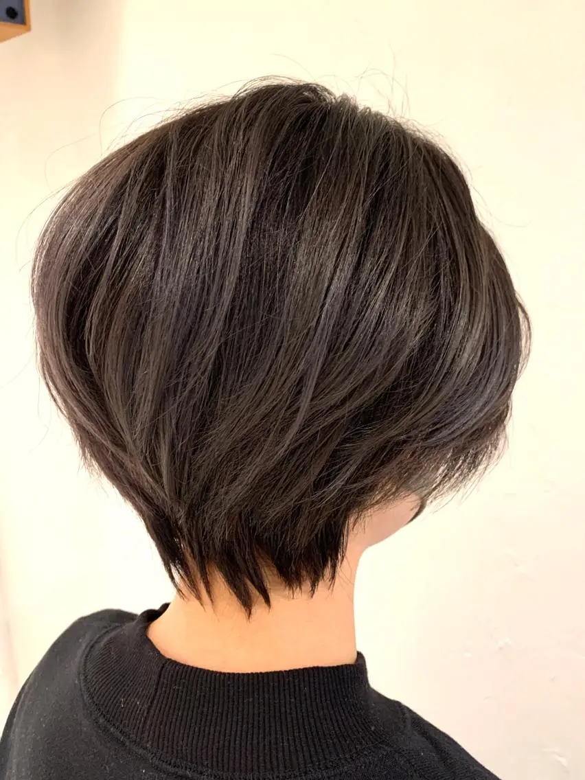 ショート ハンサムショート パープルカラー ハイライト ショートヘア 蛯名 ユウジのヘアスタイル