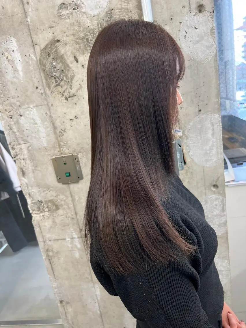 ミディアム カラー カット ヘアカラー トリートメント 【全席個室サロン】 NUMBER 天王寺のヘアスタイル