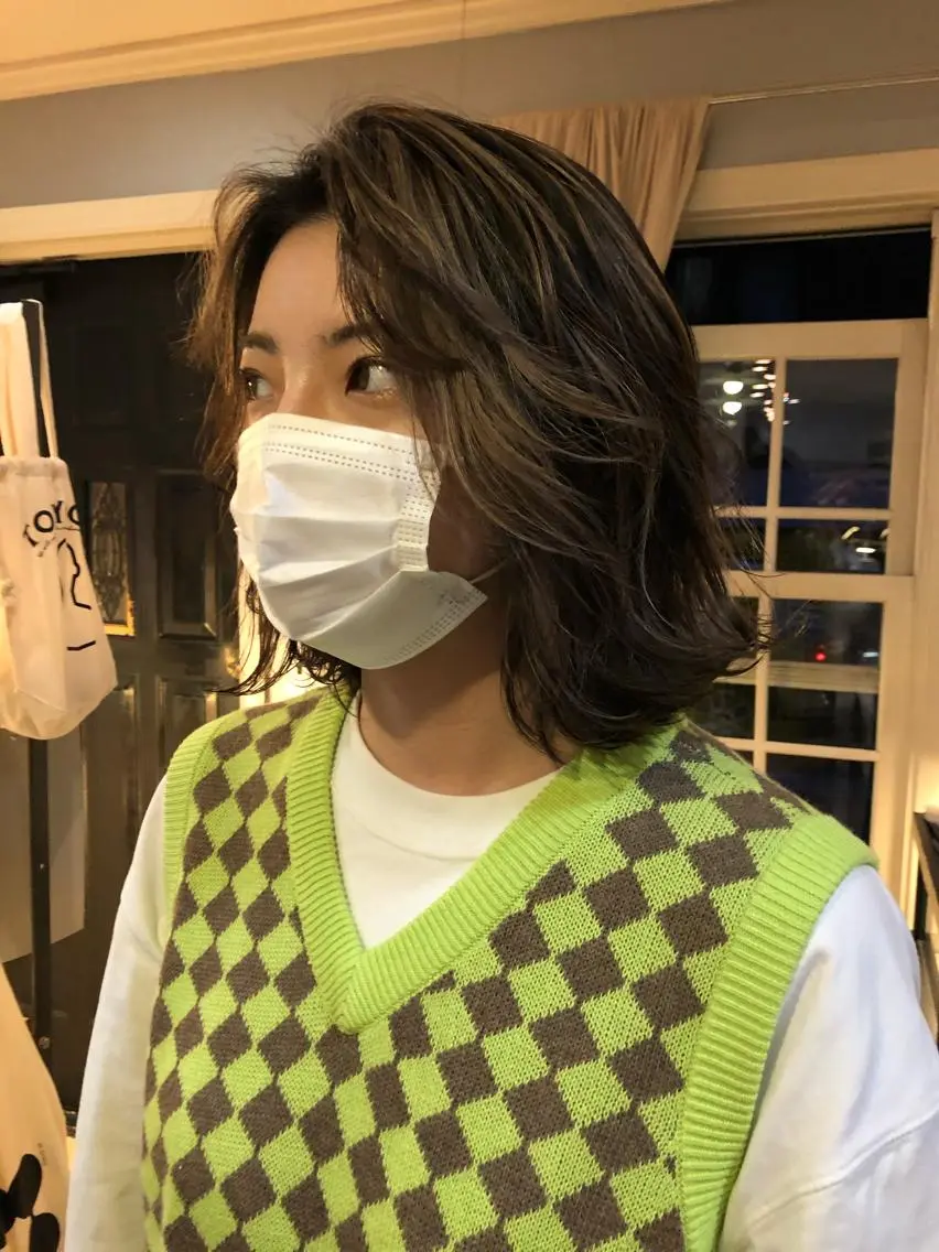 ミディアム カラー eri kinjoのヘアスタイル