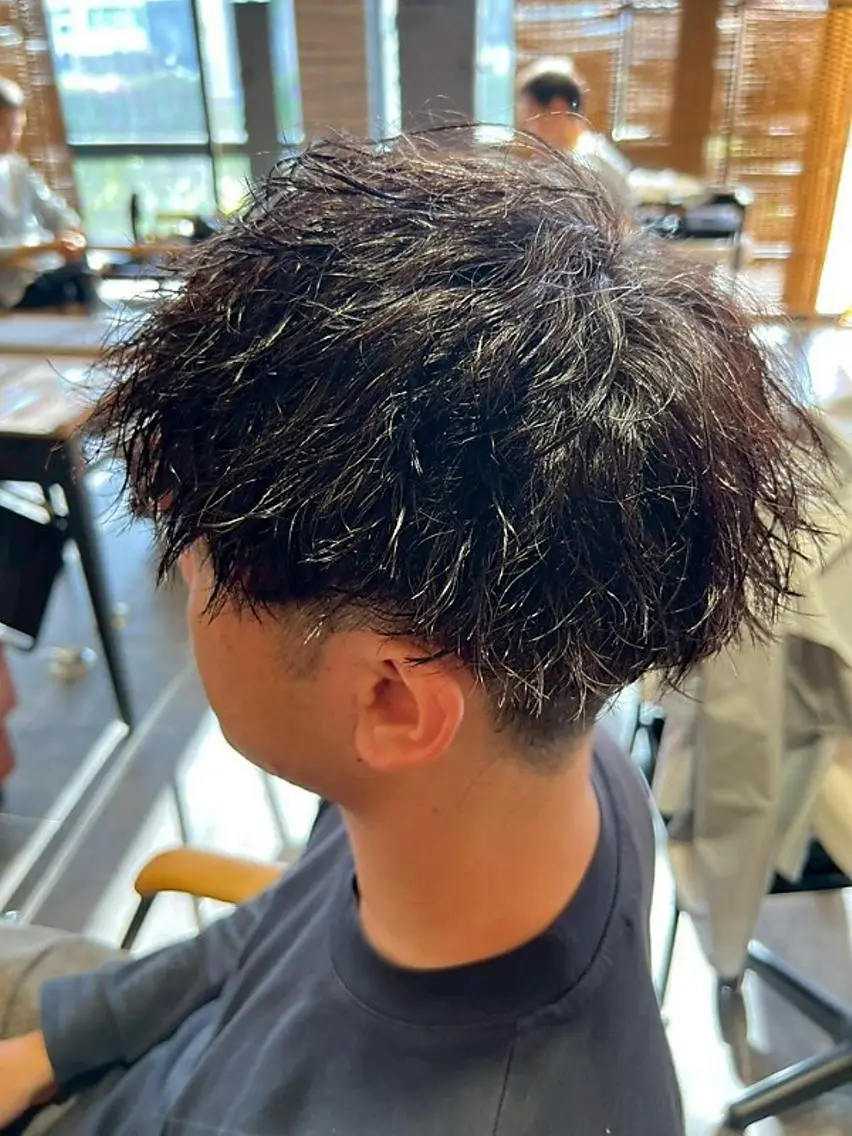 ショート パーマ メンズ カット パーマ 💎大石 久琉美💎のヘアスタイル