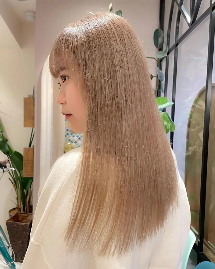 ロング カラー レイヤー🇰🇷小顔 見せ顔周り💕トモミのヘアスタイル