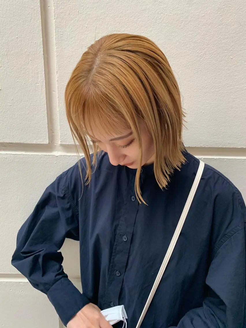 ショート カラー ハイトーンカラー ボブ ヘアカラー 美髪・シールエクステ ホソタニリョウコのヘアスタイル