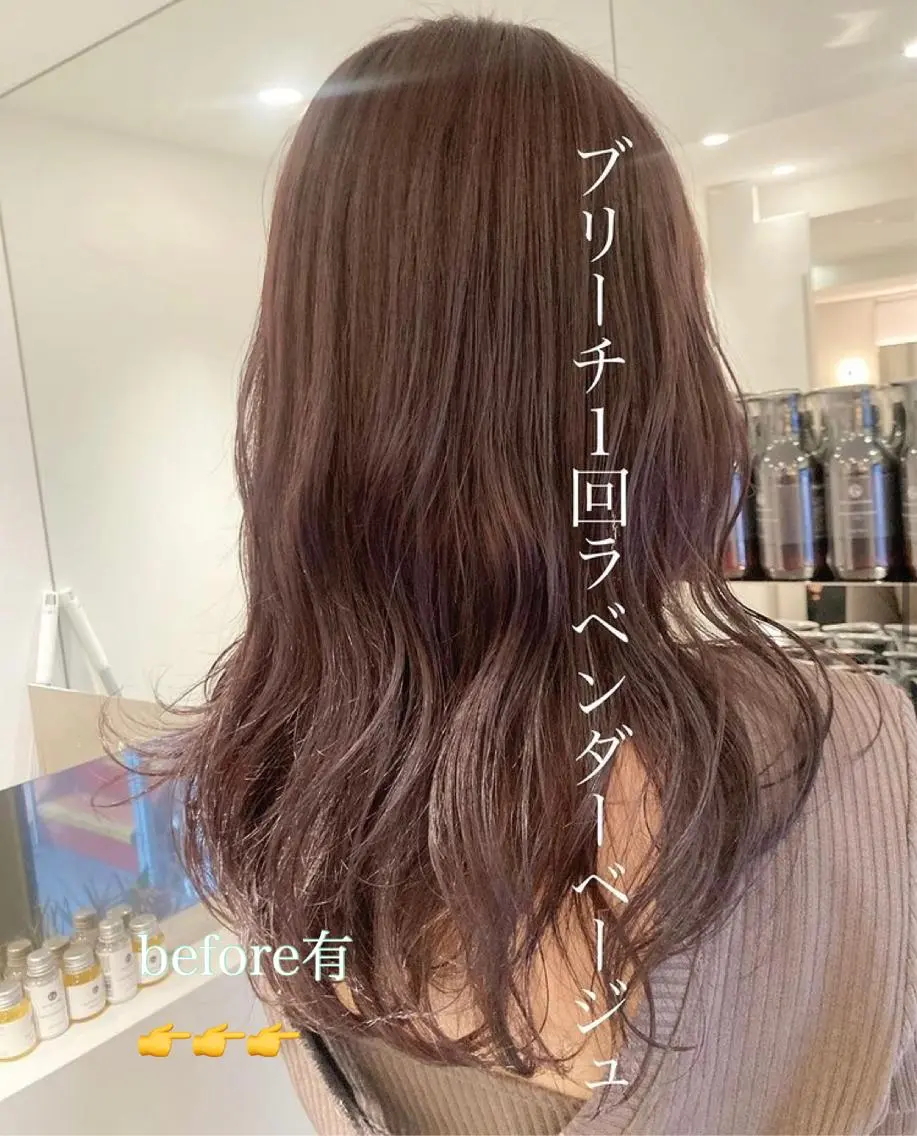 セミロング カラー ヘアアレンジ ヘアカラー トリートメント ヘアセット オリーブ透明感カラー 表参道/MIKUのヘアスタイル