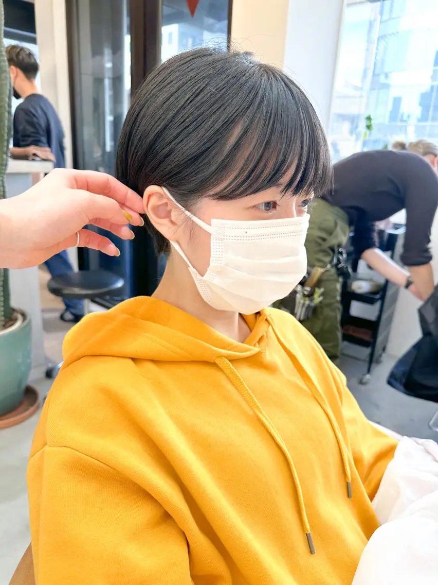 ショート パーマ ショートボブ ハンサムショート ボブ ショートヘア 外ハネヘア 横浜/ショート/ マンツーマン施術　丹のヘアスタイル