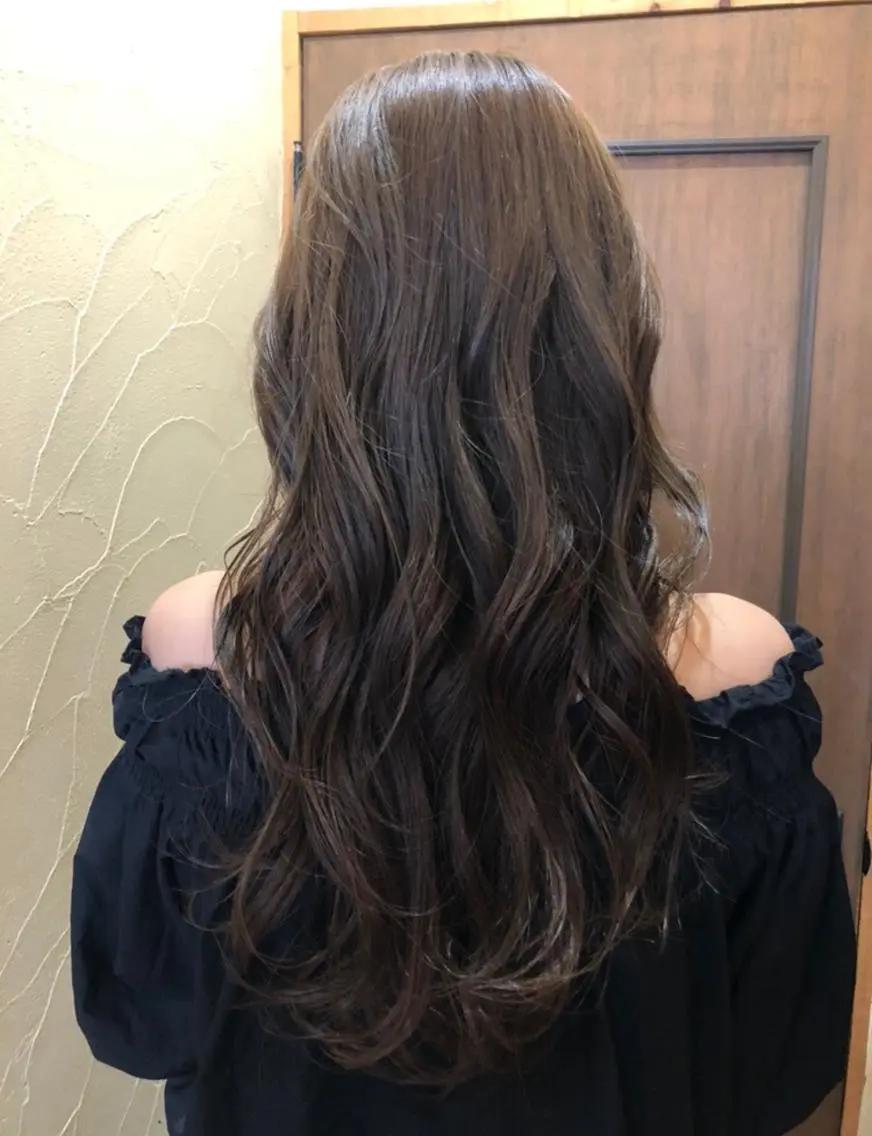 ロング カラー アッシュ ベージュカラー ✨🌿大人可愛い愛さ れhair🌿✨松本のヘアスタイル