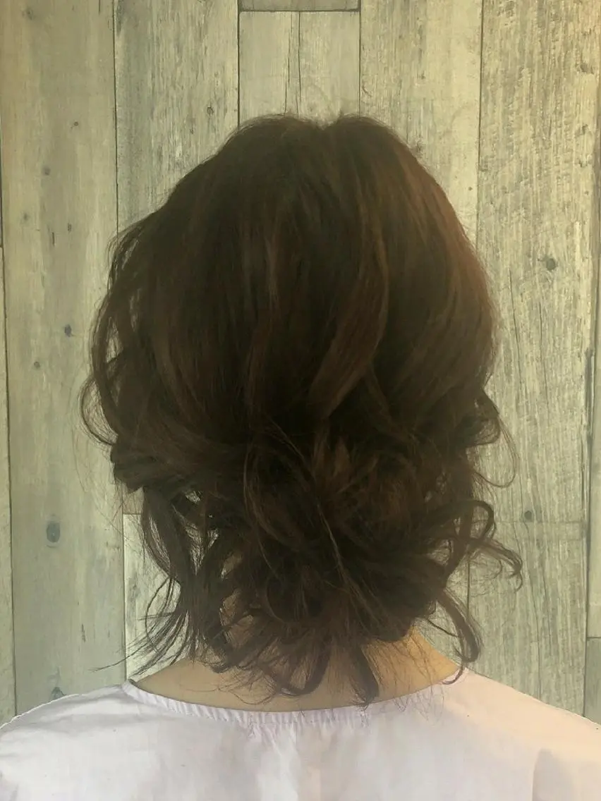 ミディアム ヘアセット 有沢 聡のヘアスタイル