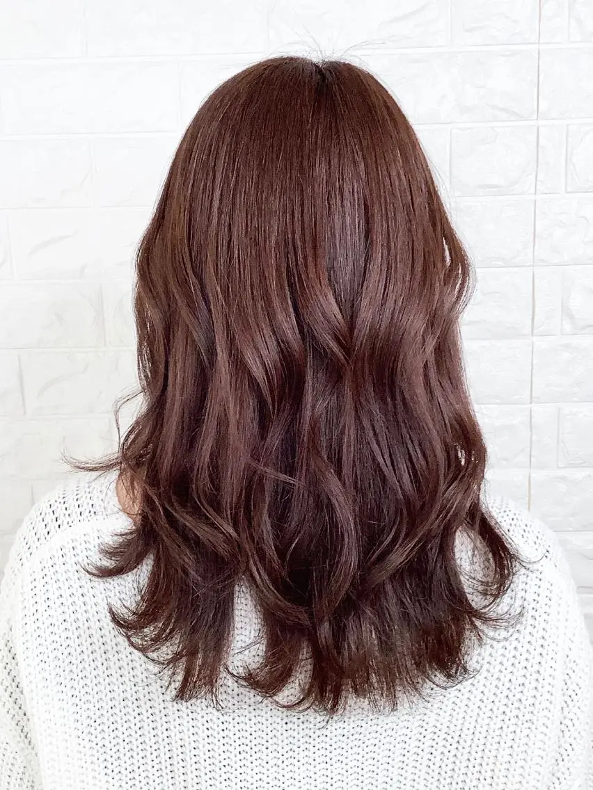 セミロング カラー 髪質改善縮毛矯正 美容師✂️山崎竜二のヘアスタイル