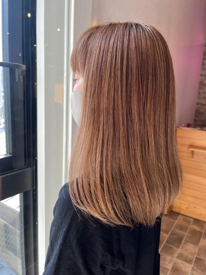 セミロング カラー ヘアカラー&縮毛矯正 STAR☆RIVERのヘアスタイル