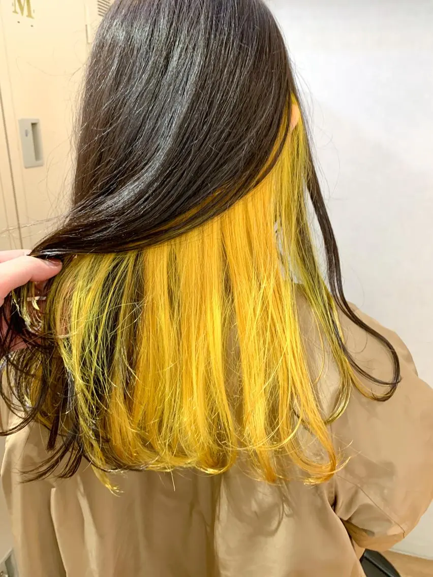 セミロング カラー イエローカラー ヘアカラー 🌈 DAIKI 🌈のヘアスタイル