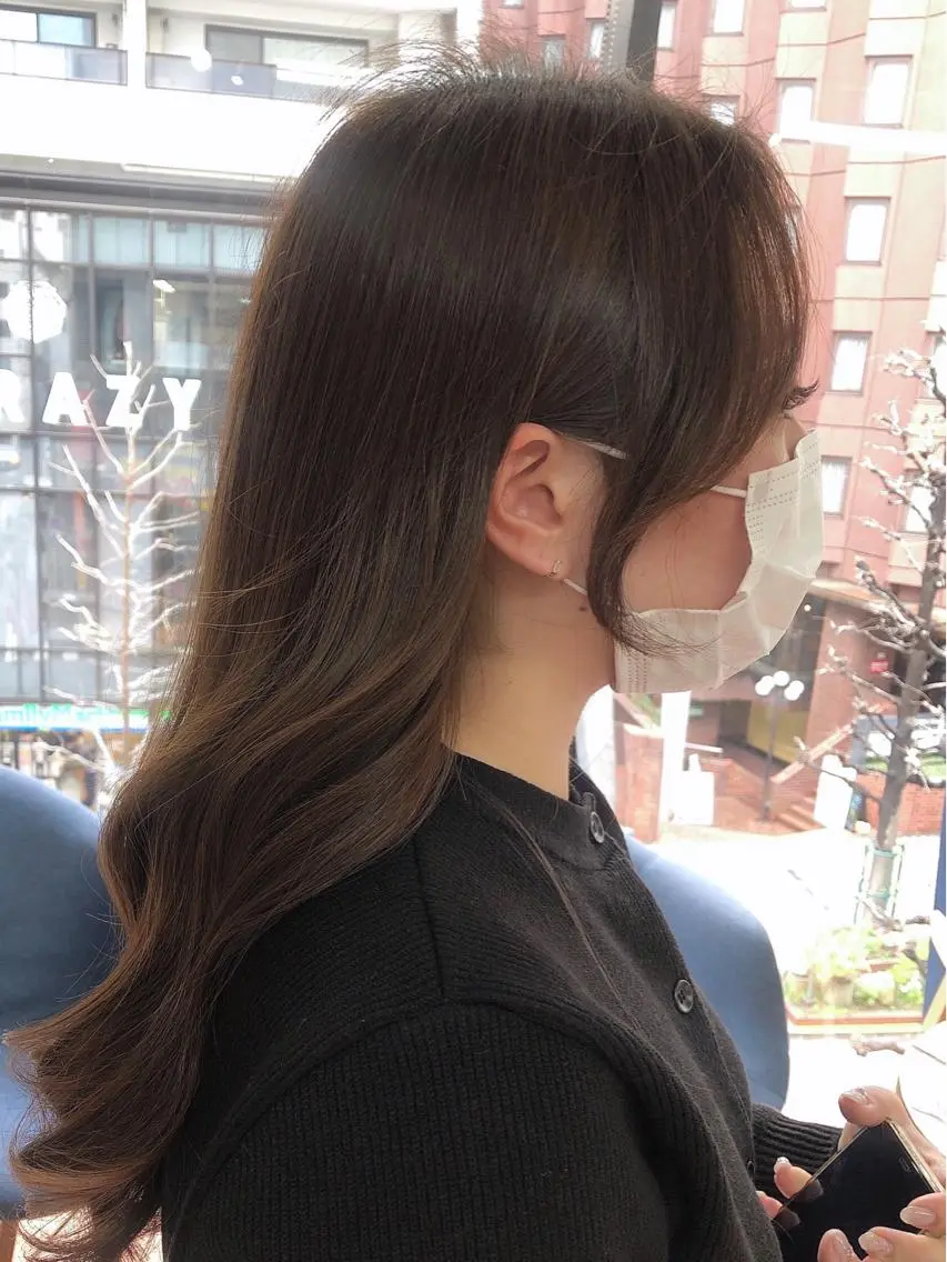 セミロング カラー エギョモリ カット トリートメント 韓国ヘア/レイヤー カット SAKURAのヘアスタイル