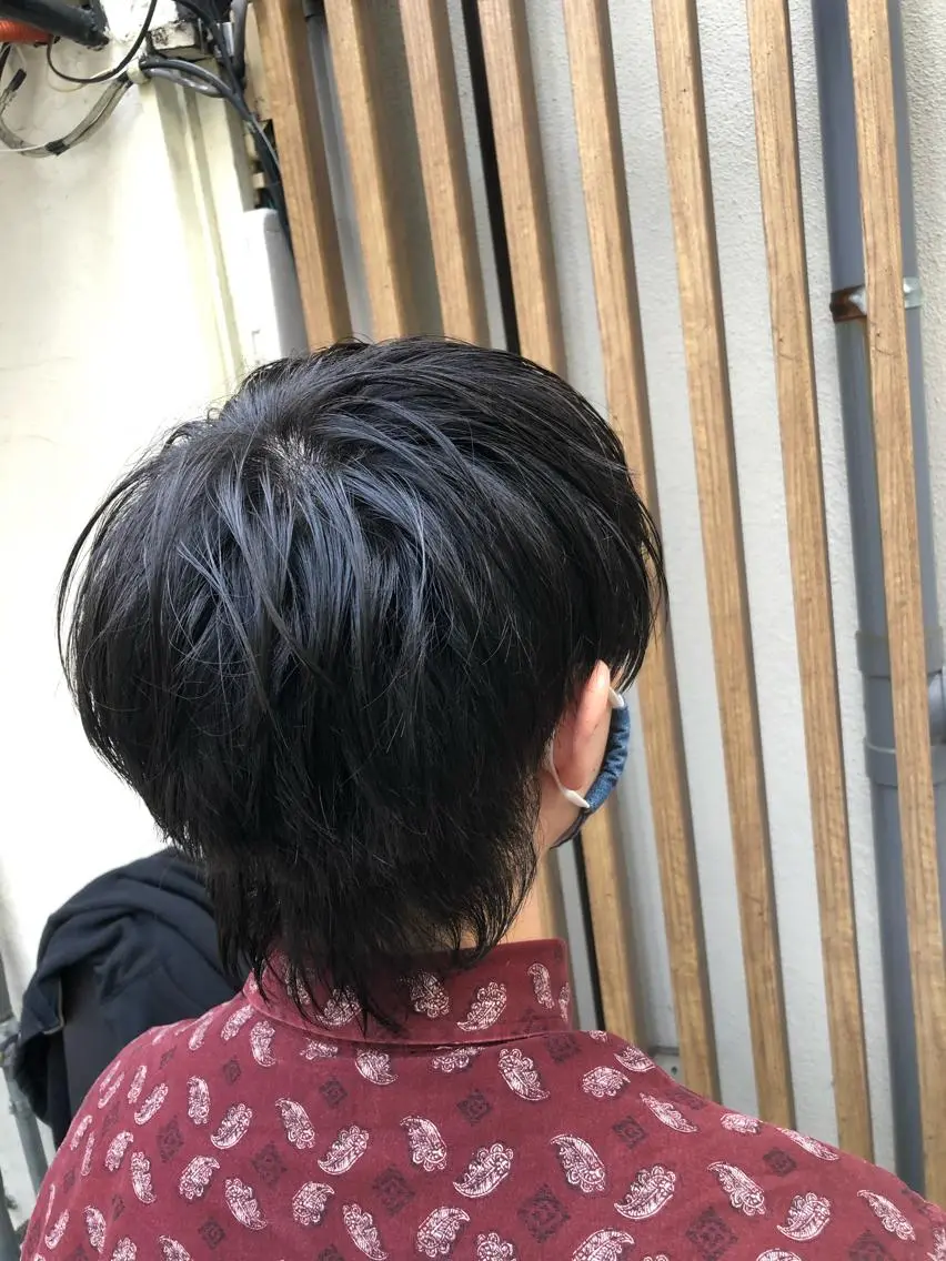 メンズ マッシュウルフ マッシュ メンズウルフカット ウルフカット カット ヘッドスパ ヘアセット ツイストスパイラル 成林康平のヘアスタイル