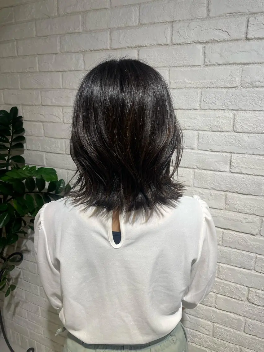 ミディアム ボブ くびれヘア 小野寺 もものヘアスタイル
