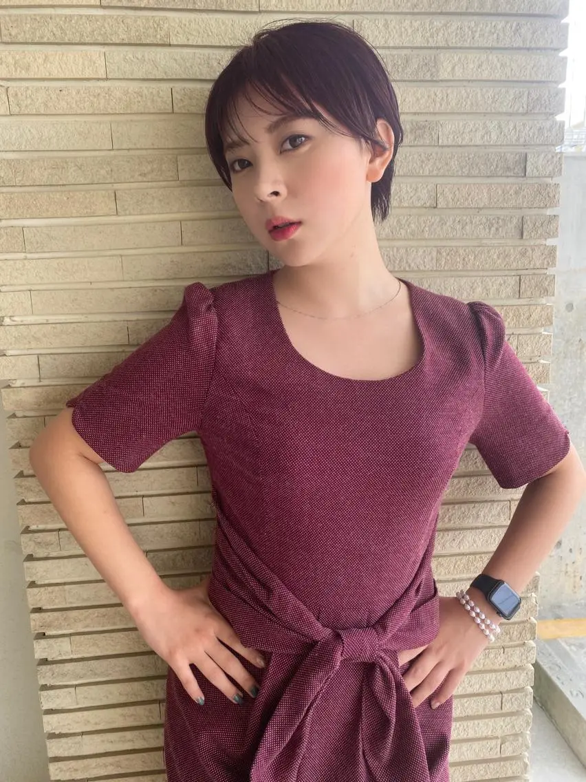 ショート カラー イルミナカラー カット ヘアカラー grand juteのヘアスタイル