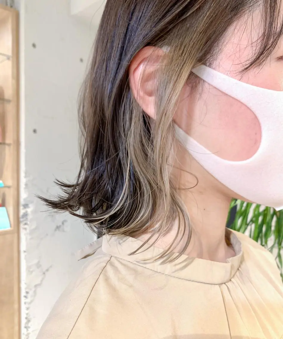 ショート カラー ヘアアレンジ ヘアカラー トリートメント yuka .のヘアスタイル