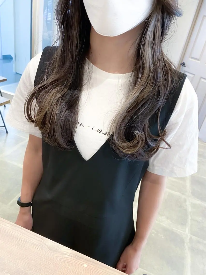 ロング カラー ブリーチ デザインカラー インナーカラー カット ヘアカラー トリートメント 丹羽 隼人/髪質改善 /韓国ヘア🇰🇷のヘアスタイル